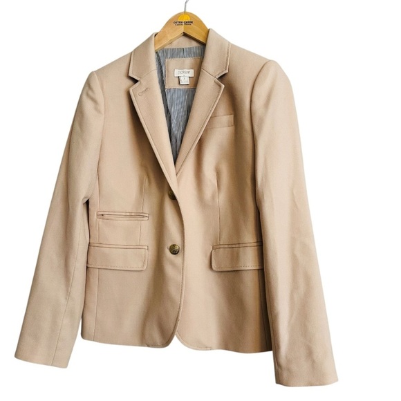 J. Crew Cream Wool Gold Button Original Schoolboy Blazer Size 2 - Picture 1 of 8
